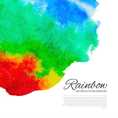 399x399 Beautiful Rainbow Watercolor Background Free Vector In - Rainbow Watercolor Background