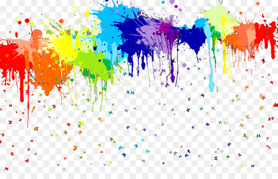 900x580 Painting Desktop Wallpaper Rainbow Clip Art - Rainbow Watercolor Painting