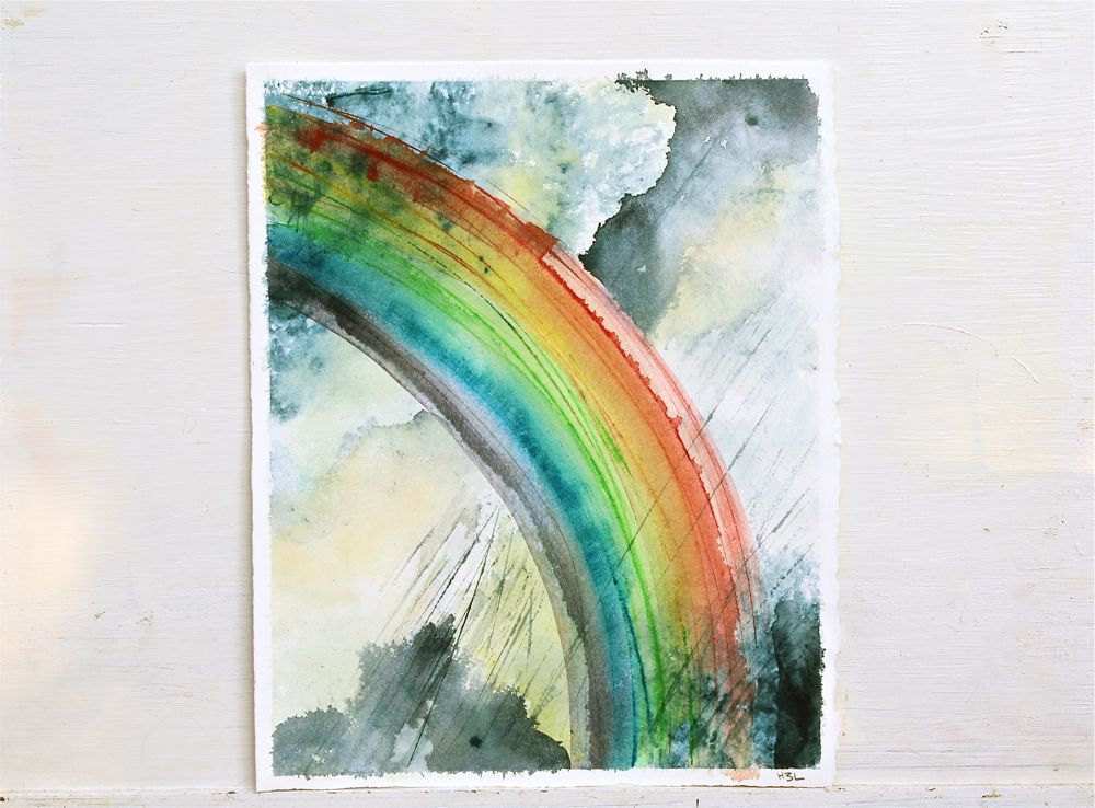 1000x738 Painting Rainbows Best Of Rainbow Painting Original Watercolor - Rainbow Watercolor Painting