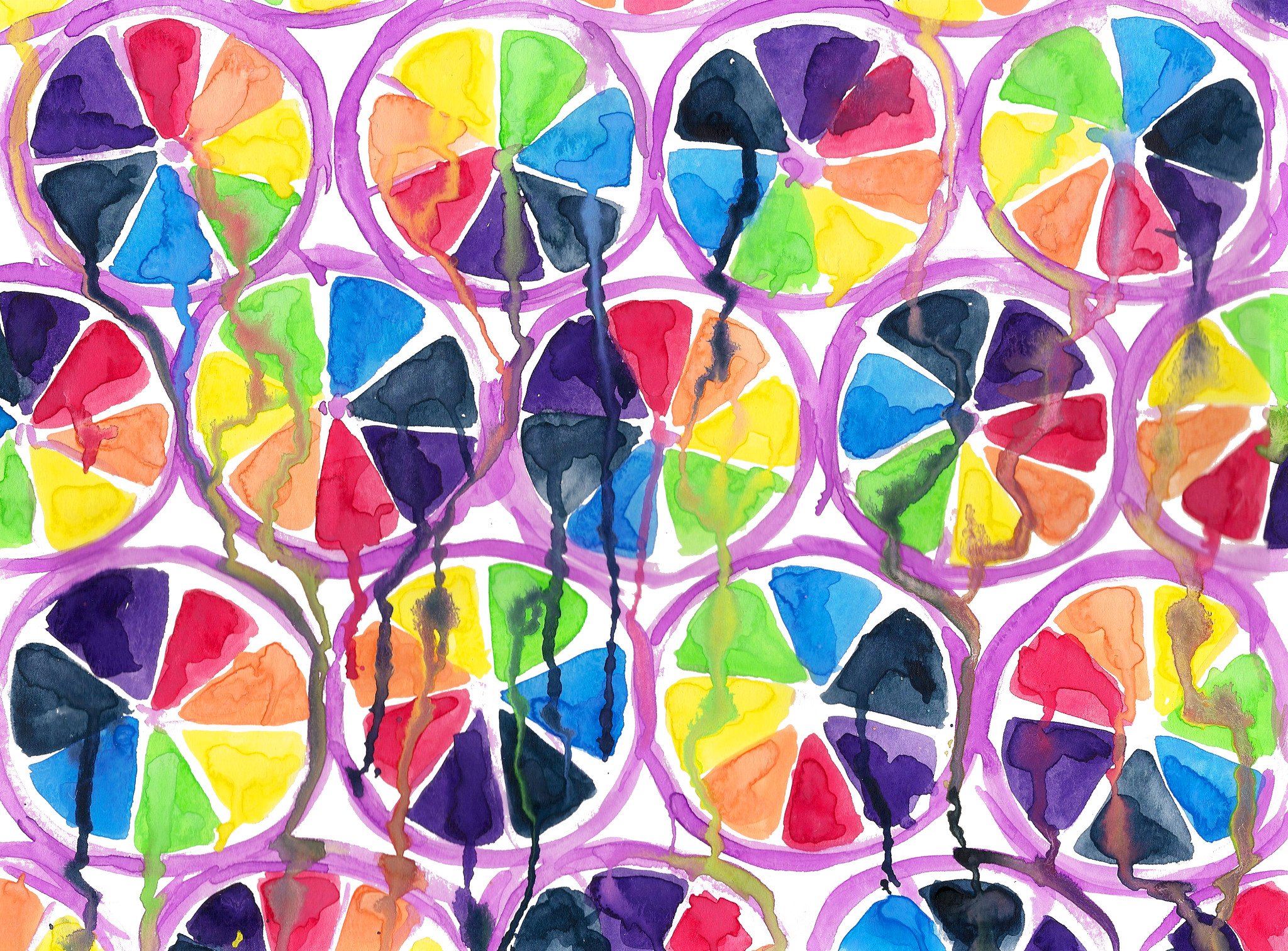 2048x1512 Rainbow Fruit Watercolor Painting Kahri By Kahrianne Kerr - Rainbow Watercolor Painting