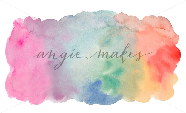 623x379 Hand Painted Watercolor Rainbow Paint Splotch. Rainbow Paint Blob - Rainbow Watercolor Painting