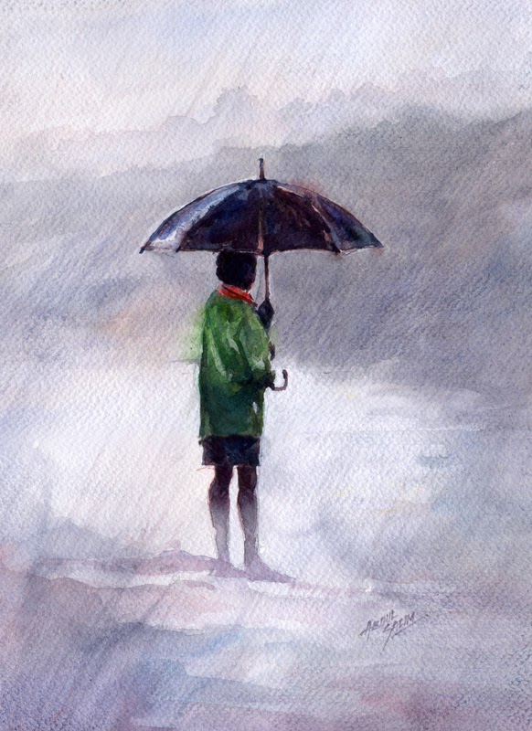 582x800 Abdul Salim Kochi - Rainy Day Watercolor
