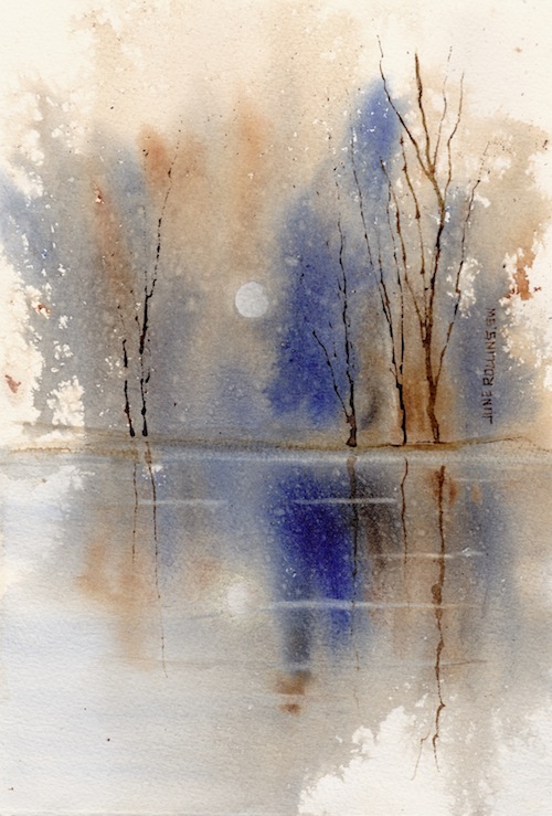 500x739 Day 14 June Rollins Art - Rainy Day Watercolor