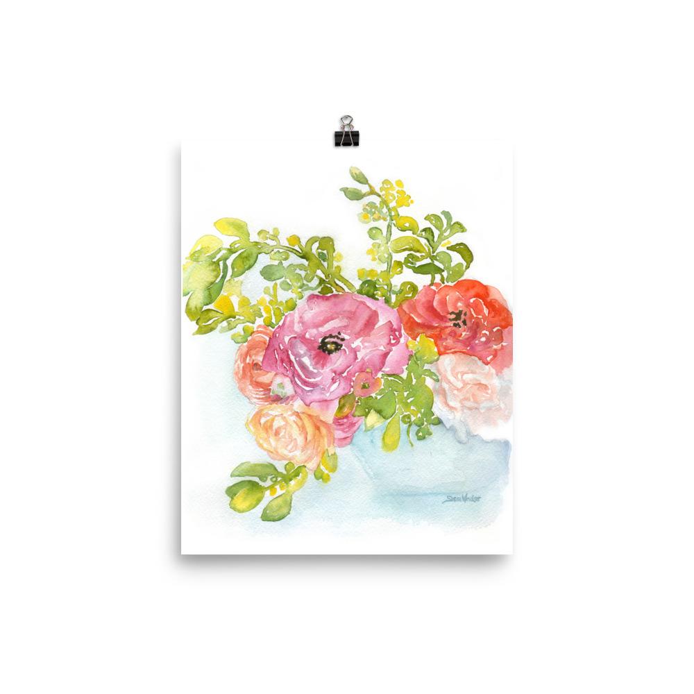 1000x1000 Ranunculus Watercolor Susan Windsor - Ranunculus Watercolor
