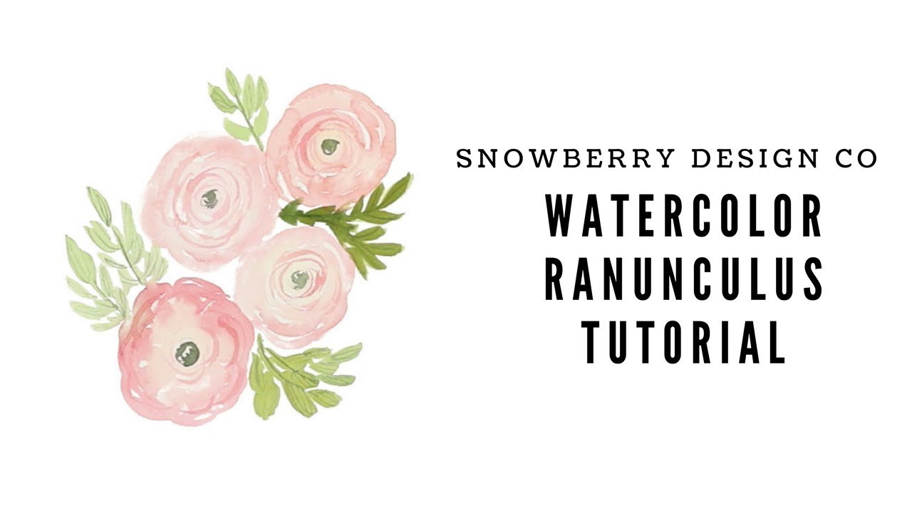 1280x720 Watercolor Floral Ranunculus Tutorial - Ranunculus Watercolor