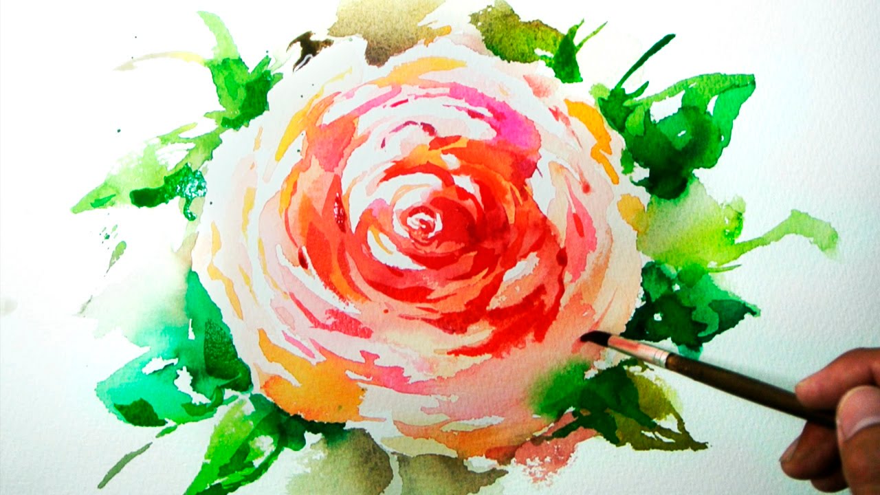 1280x720 Watercolor Painting - Ranunculus Watercolor