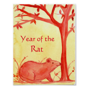 307x307 Watercolor Rat Posters Amp Photo Prints Zazzle - Rat Watercolor