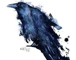 252x200 Raven Watercolor Tattoo Beautiful Tattoos - Raven Watercolor Tattoo