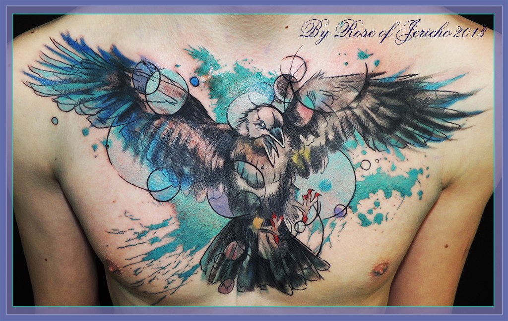 1024x648 [ Watercolor Tattoo Raven ] Raven Watercolor Tattoo Tattoos - Raven Watercolor Tattoo