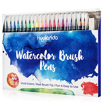 425x425 Hoolanda Watercolor Brush Pen Set - Real Watercolor