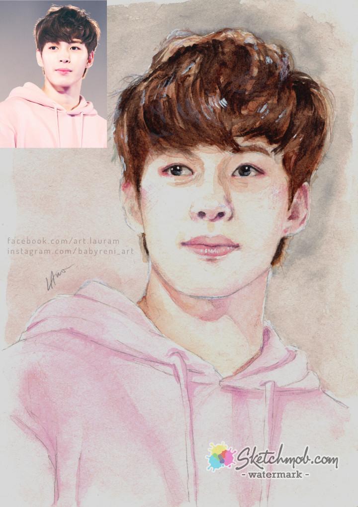 720x1020 Custom Realistic Watercolor Portrait Commission Sketchmob - Realistic Watercolor