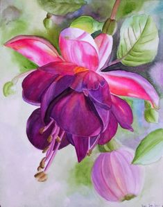 Realistic Watercolor Flowers at PaintingValley.com | Explore collection ...