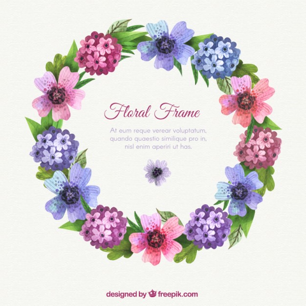 626x626 Realistic Watercolor Flowers Background Free Vectors Ui Download - Realistic Watercolor Flowers