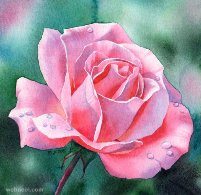 660x640 Watercolor Painting Flower 11 - Realistic Watercolor Flowers