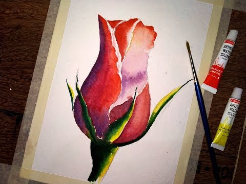 480x360 Simple Landscape Painting With Watercolor - Realistic Watercolor Painting Tutorial