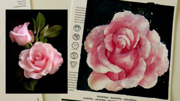 767x431 Easy Steps To Draw A Realistic Rose Awesome Watercolor Tutorial - Realistic Watercolor Tutorial