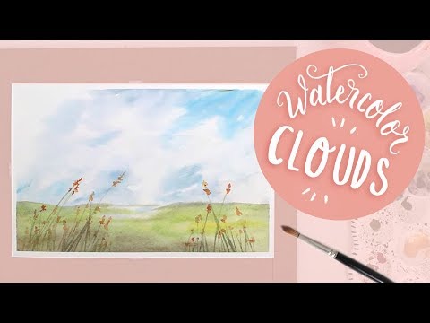 480x360 How To Paint Watercolor Clouds (Wispy, Realistic Tutorial) Obsigen - Realistic Watercolor Tutorial