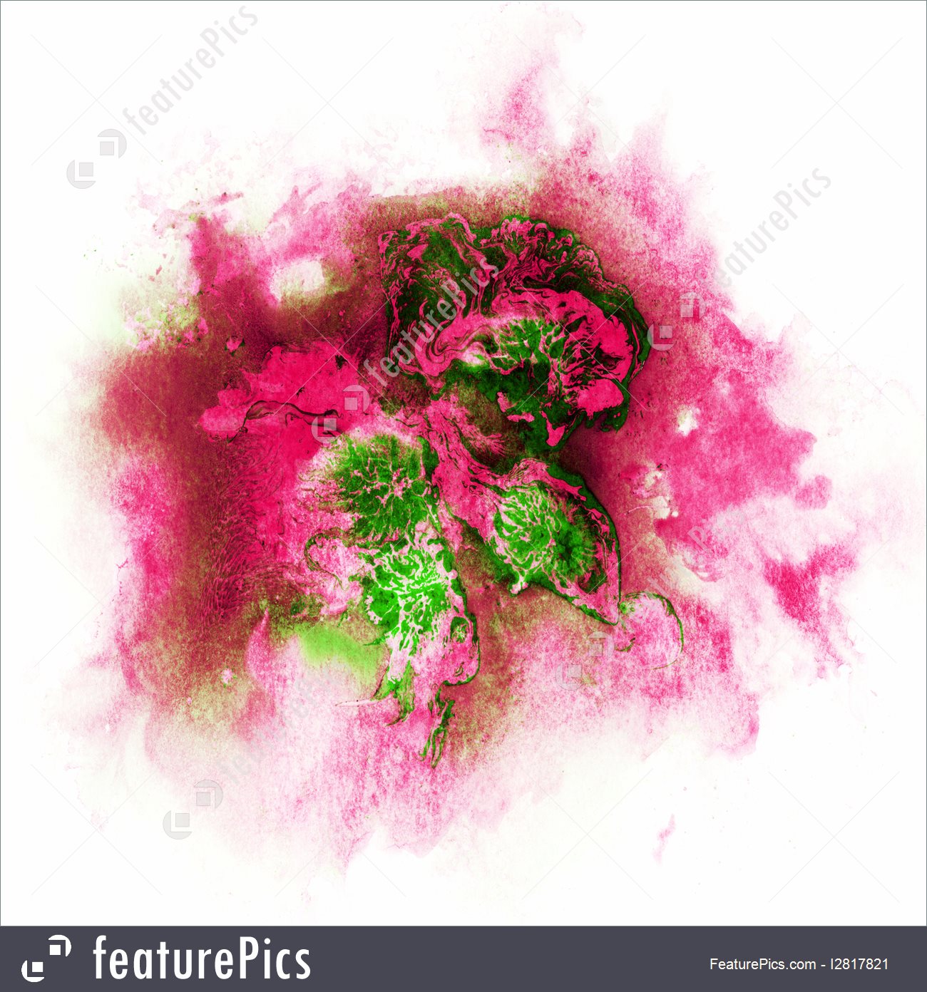 1300x1392 Painting Art Watercolor Abstract Painting - Red And Green Watercolor