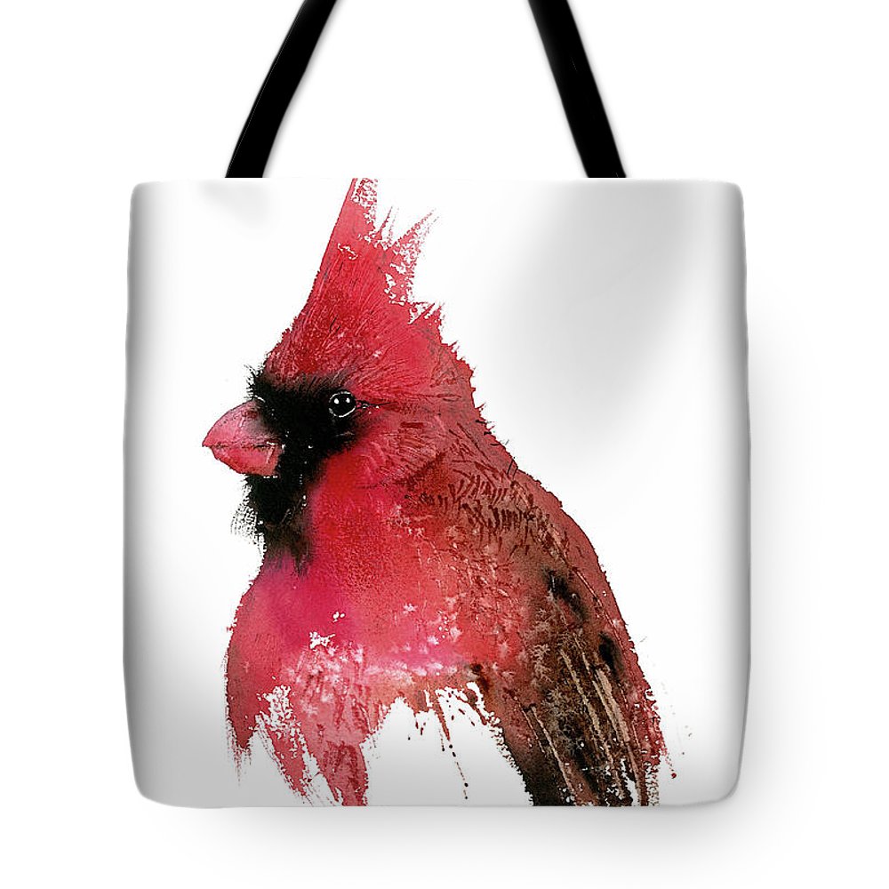 1000x1000 Red Cardinal Watercolor Tote Bag For Sale By Nitin Singh - Red Cardinal Watercolor