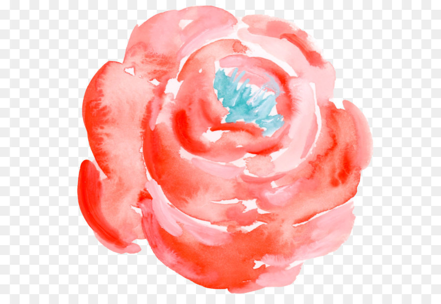 900x620 Watercolor Painting Clip Art - Red Flower Watercolor