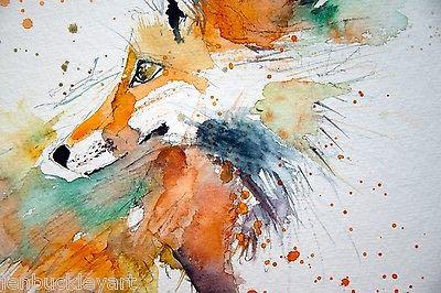 400x266 Jen Buckley Art Print Of My Original Red Fox Watercolour - Red Fox Watercolor