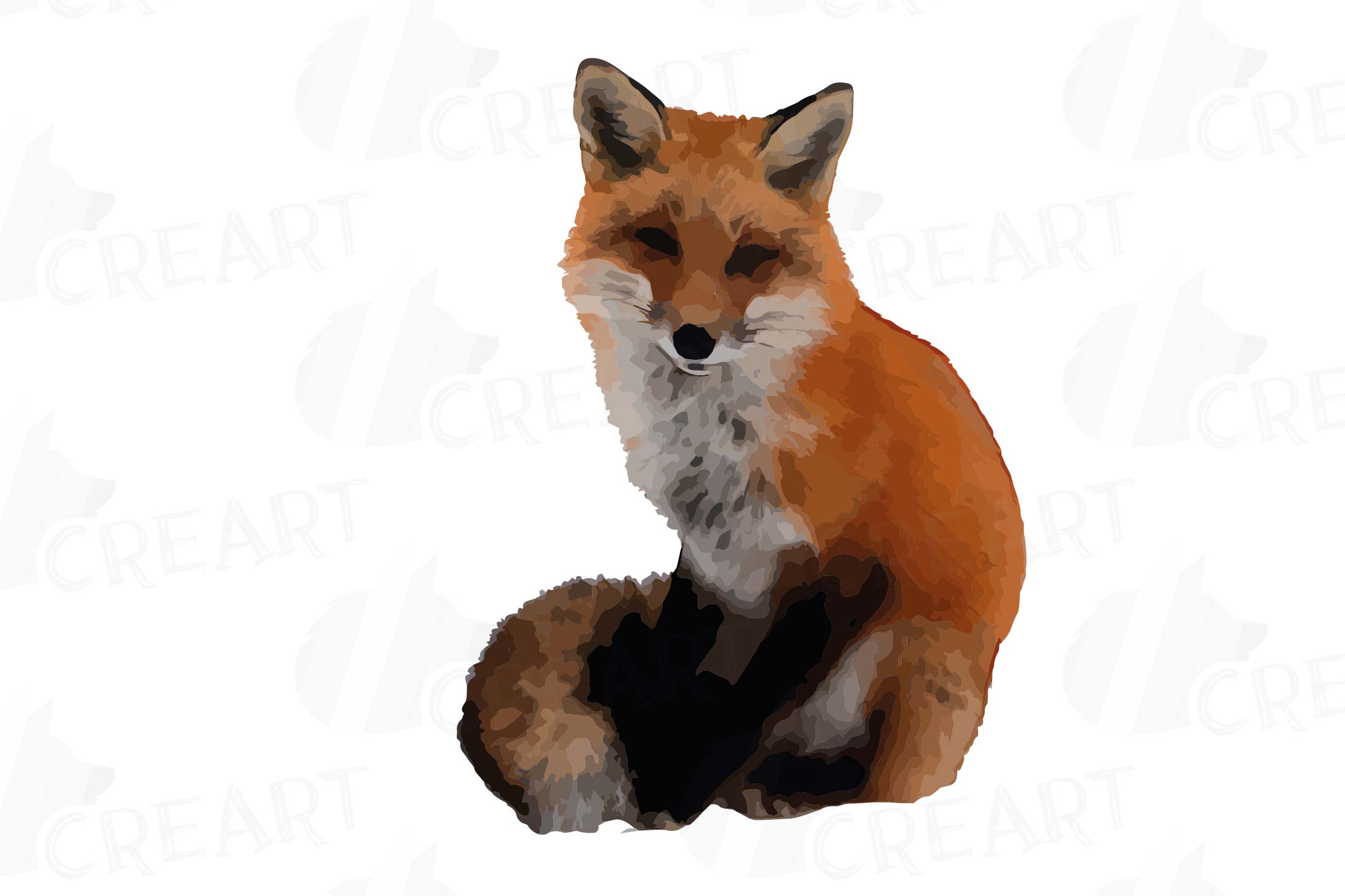 2188x1459 Red Fox Watercolor Clip Art, Woodland Watercolor Fox, Png - Red Fox Watercolor