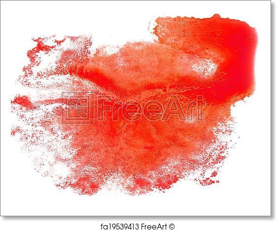 560x470 Free Art Print Of Abstract Stroke Ink Watercolor Brush Water Color - Red Orange Watercolor