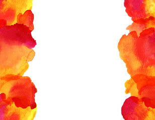 308x240 Red Orange Watercolor Background With A Splash. Colorful - Red Orange Watercolor