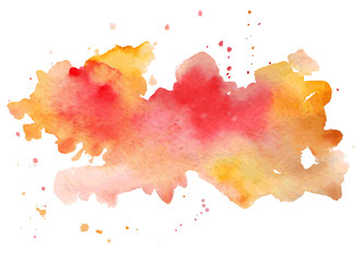333x240 Watercolor Photos, Royalty Free Images, Graphics, Vectors Amp Videos - Red Orange Watercolor