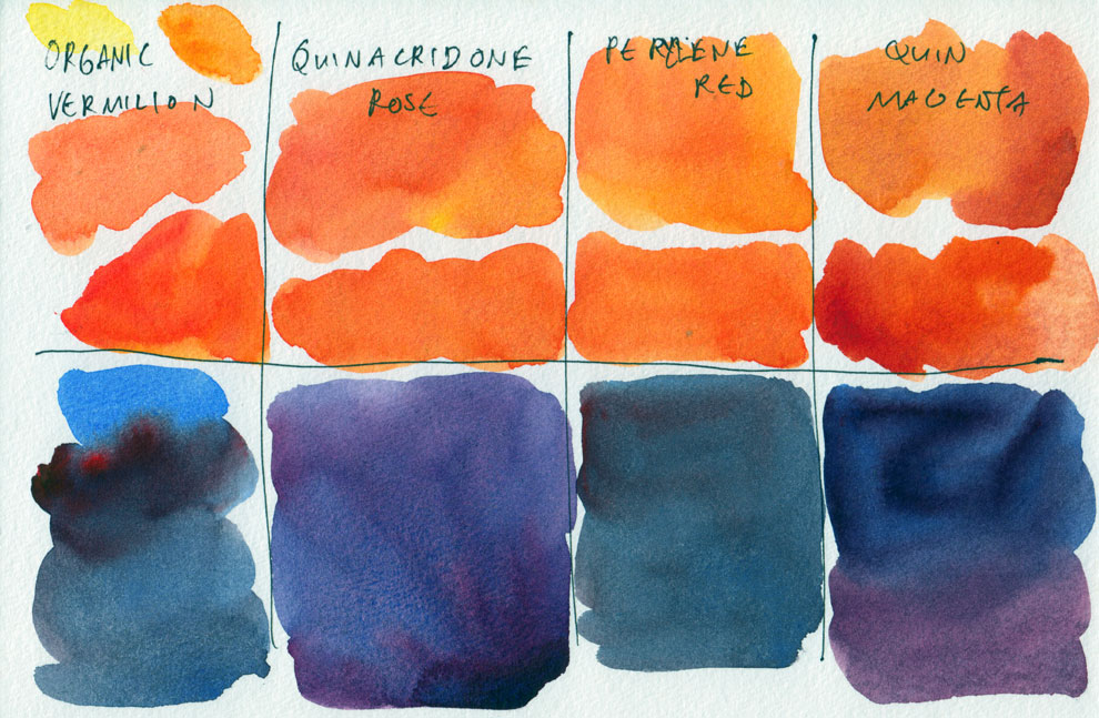 990x647 All The Red Watercolour Paints I Have (Swatches And Comparison - Red Orange Watercolor