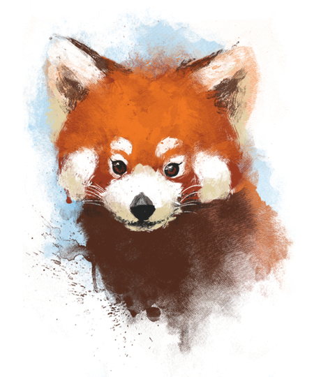 450x540 Red Panda Ink From Qwertee Day Of The Shirt - Red Panda Watercolor