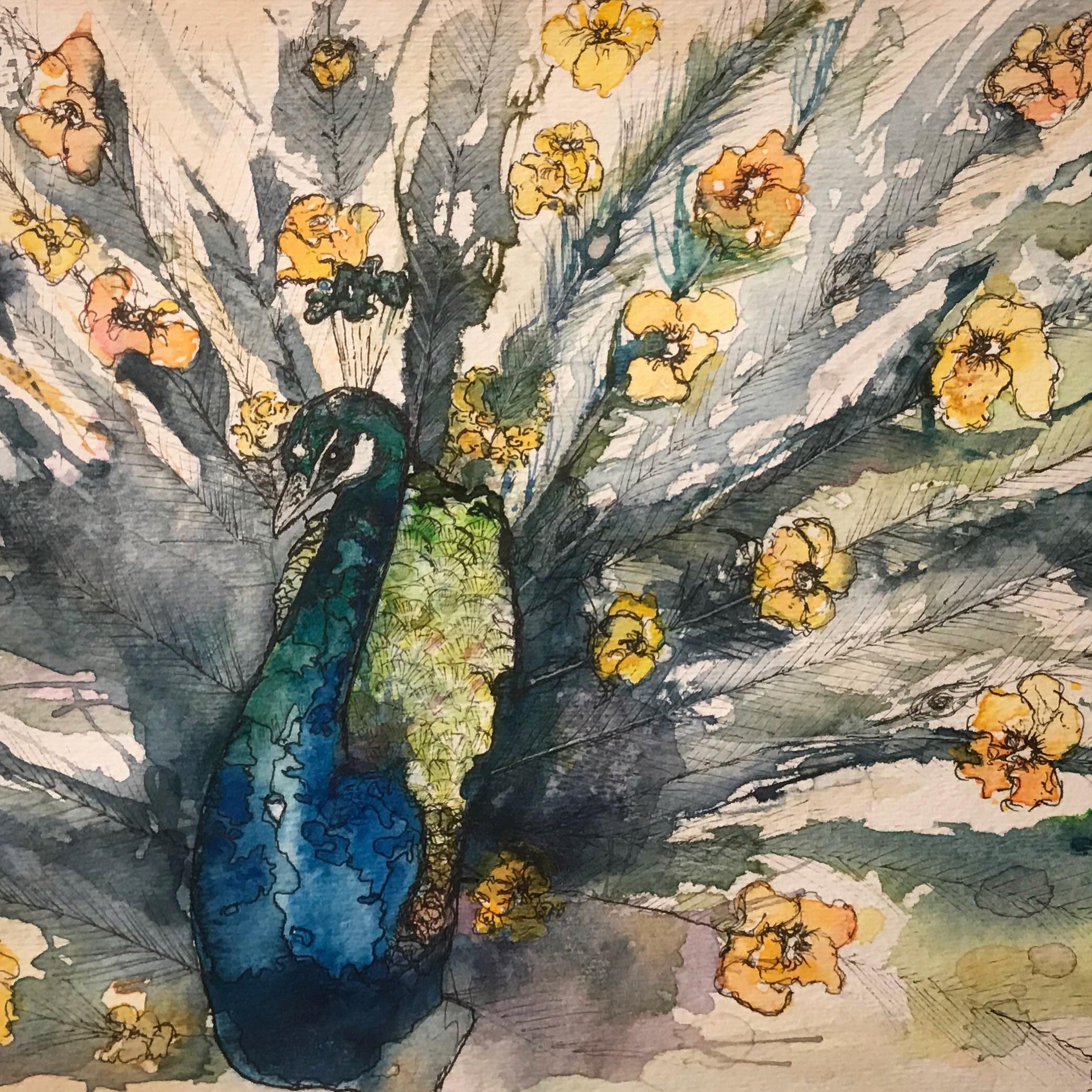 2090x2090 Fleur De Paon X Watercolour And Black Ink Art - Reddit Watercolor