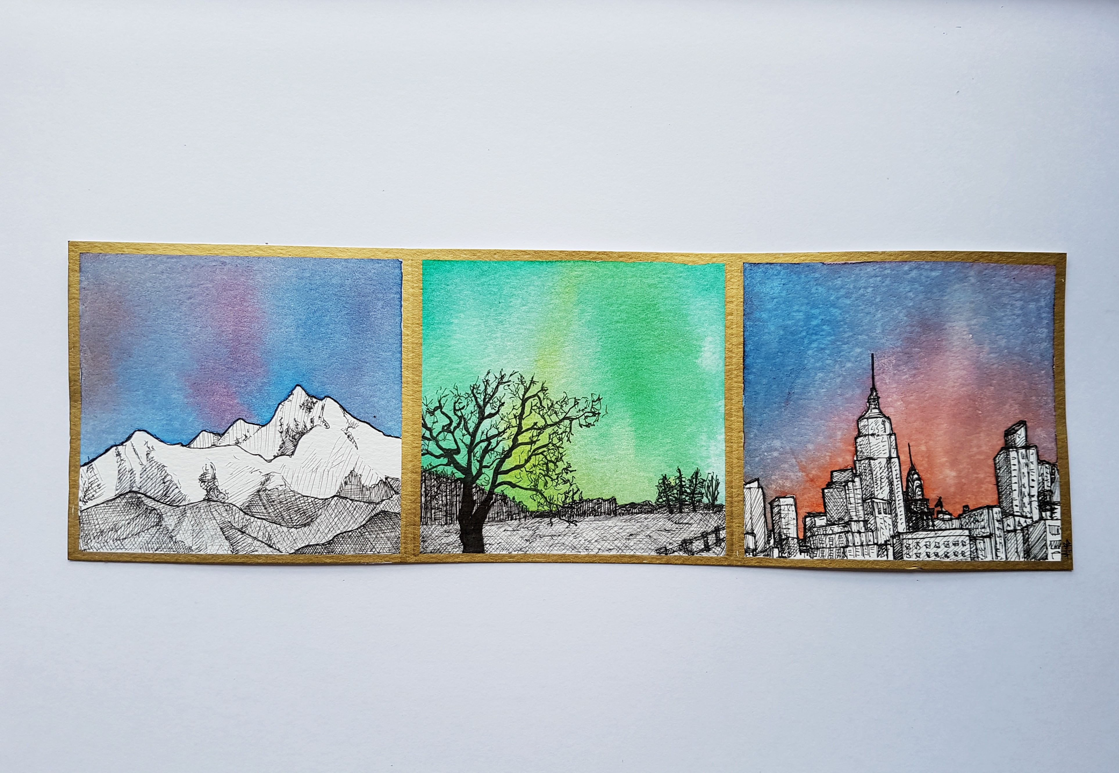 3854x2664 My Star, Watercolor Amp Ink, 34x11cm Art - Reddit Watercolor