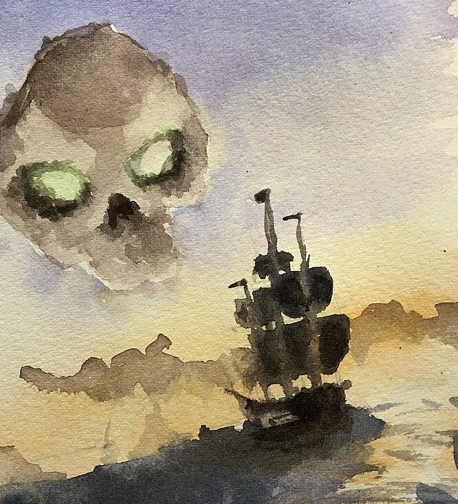 666x733 Sot In Watercolor Seaofthieves - Reddit Watercolor