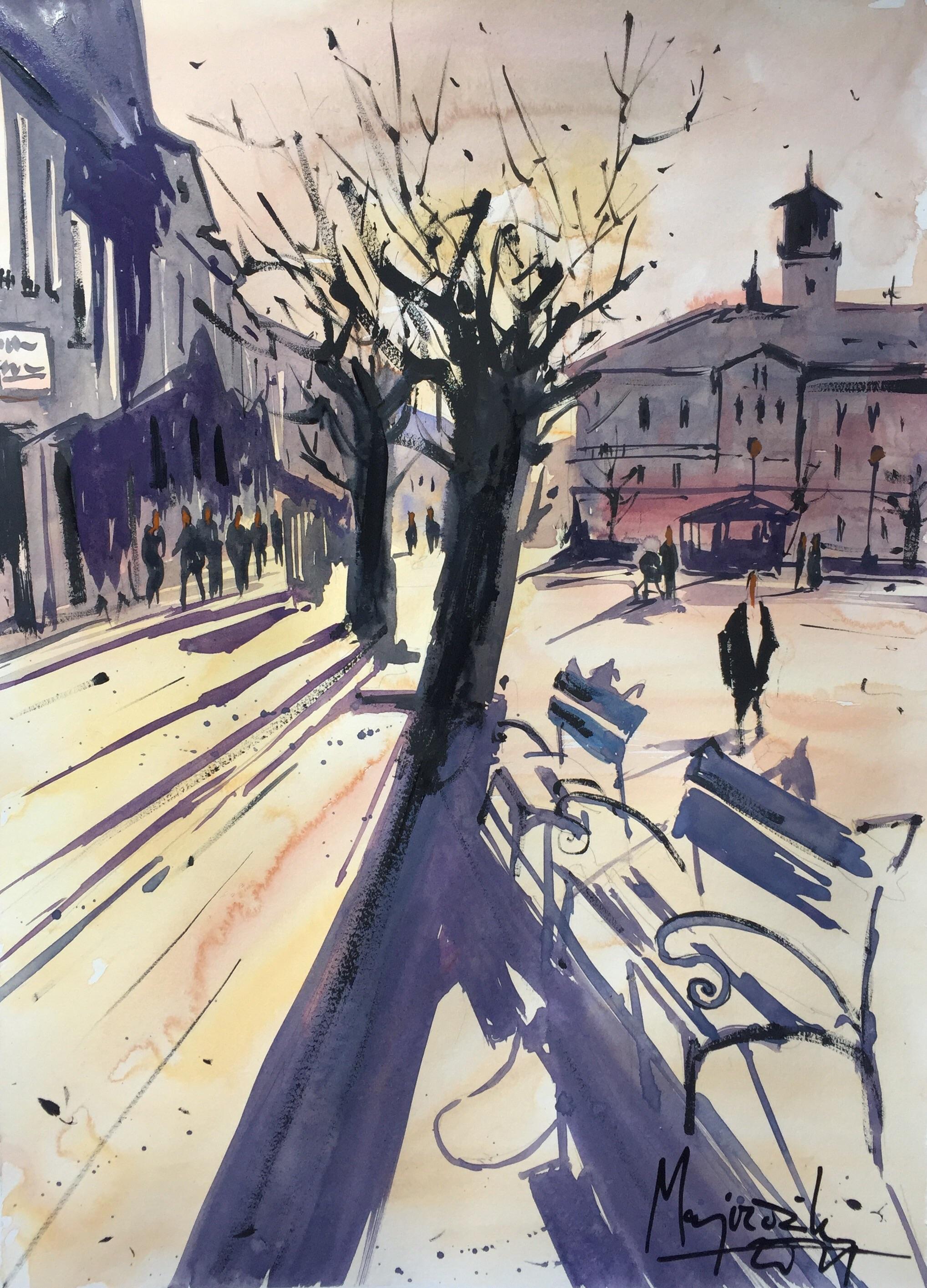 2036x2826 Sunday In The City. Watercolor. 30x40. Art - Reddit Watercolor