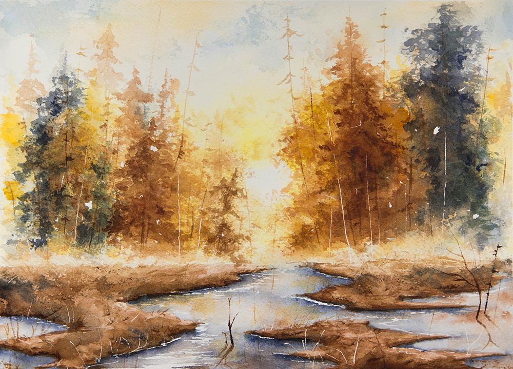1000x719 Autumn, 9x12, Watercolor Art - Reddit Watercolor