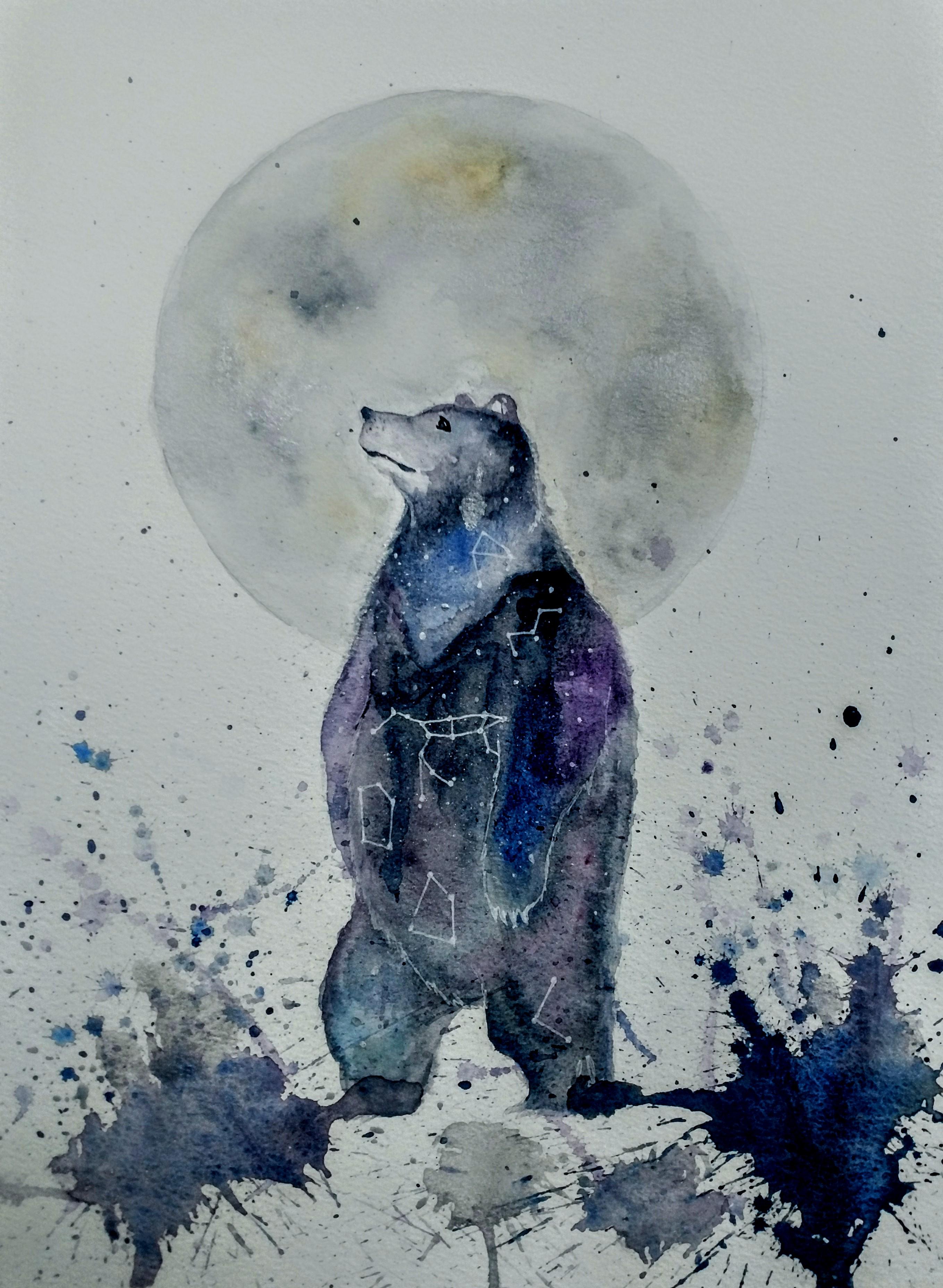 2717x3711 Bear Down The Stars, Watercolor, 10x14 Art - Reddit Watercolor
