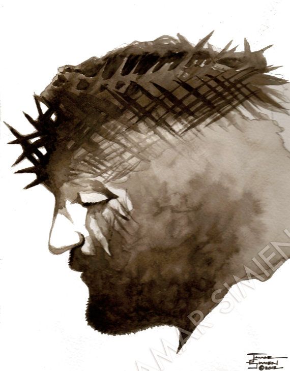 570x730 Jesus Christ Watercolor Painting Christian Painting Religious - Religious Watercolor