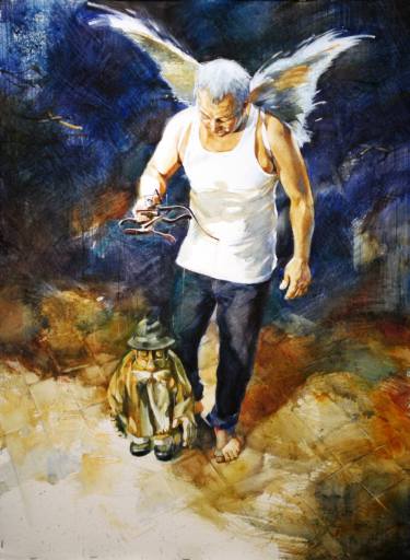 375x512 Original Realism Religious Watercolor Paintings For Sale Saatchi Art - Religious Watercolor