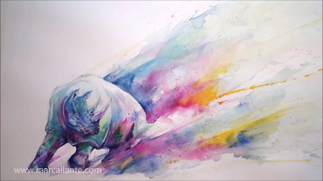 Rhino Watercolor