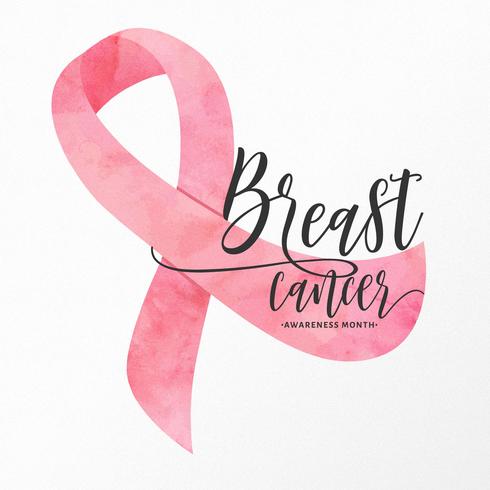 490x490 Watercolor Breast Cancer Awareness Ribbon - Ribbon Watercolor
