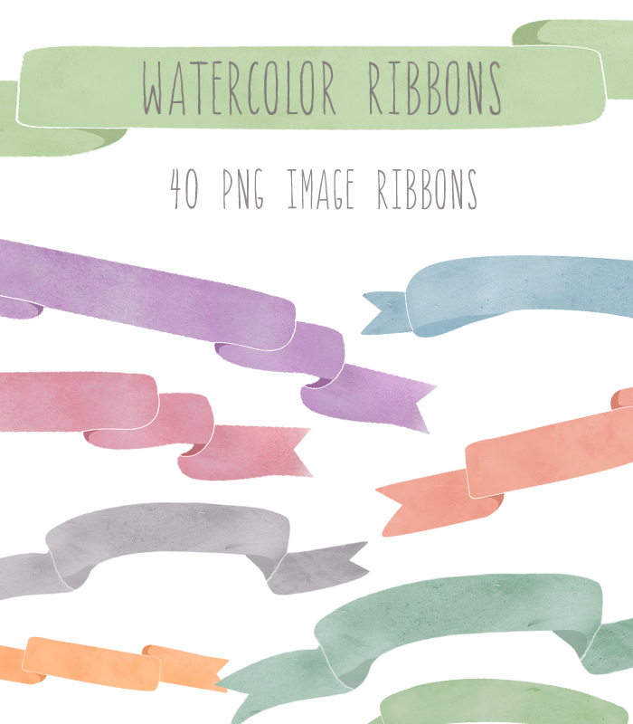 700x800 Watercolor Ribbons Clip Art - Ribbon Watercolor