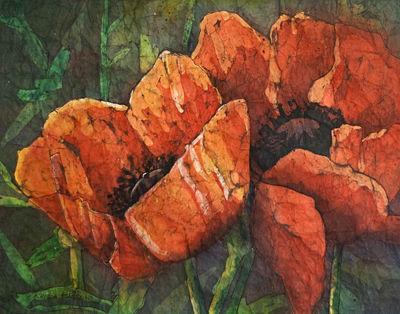 400x314 Flowers On Rice Paper - Rice Paper For Watercolor Painting