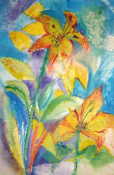 364x560 How To Paint A Flower On Rice Paper Using Watercolors - Rice Paper For Watercolor Painting