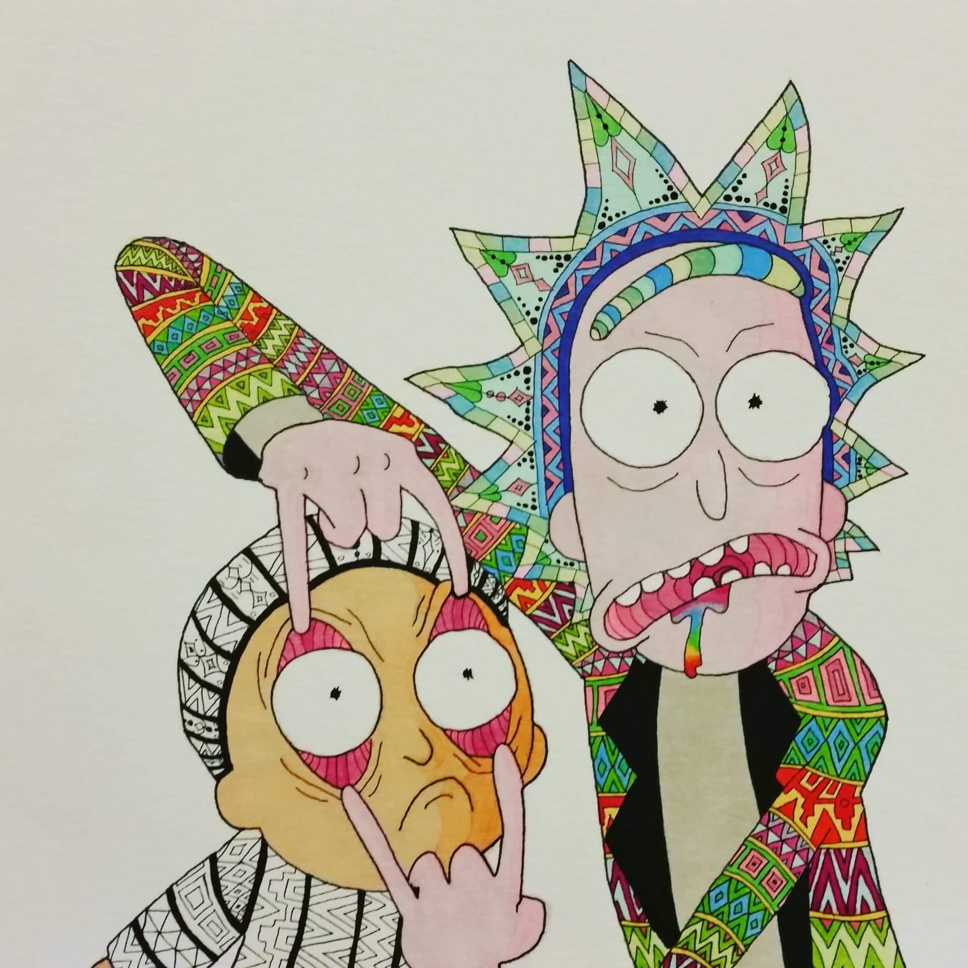 Rick And Morty Watercolor at PaintingValley.com | Explore collection of ...