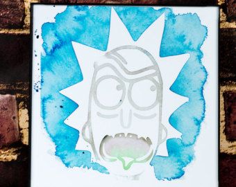 340x270 Rick And Morty Watercolor Painting Print With Lt3 From Jdzigner Www - Rick And Morty Watercolor