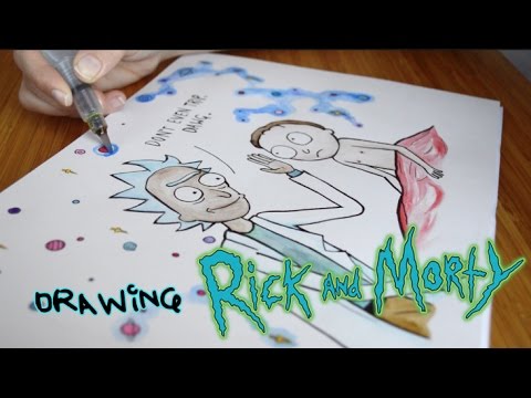 480x360 Rick And Morty Watercolour Doodle Celebrating The New Episode - Rick And Morty Watercolor