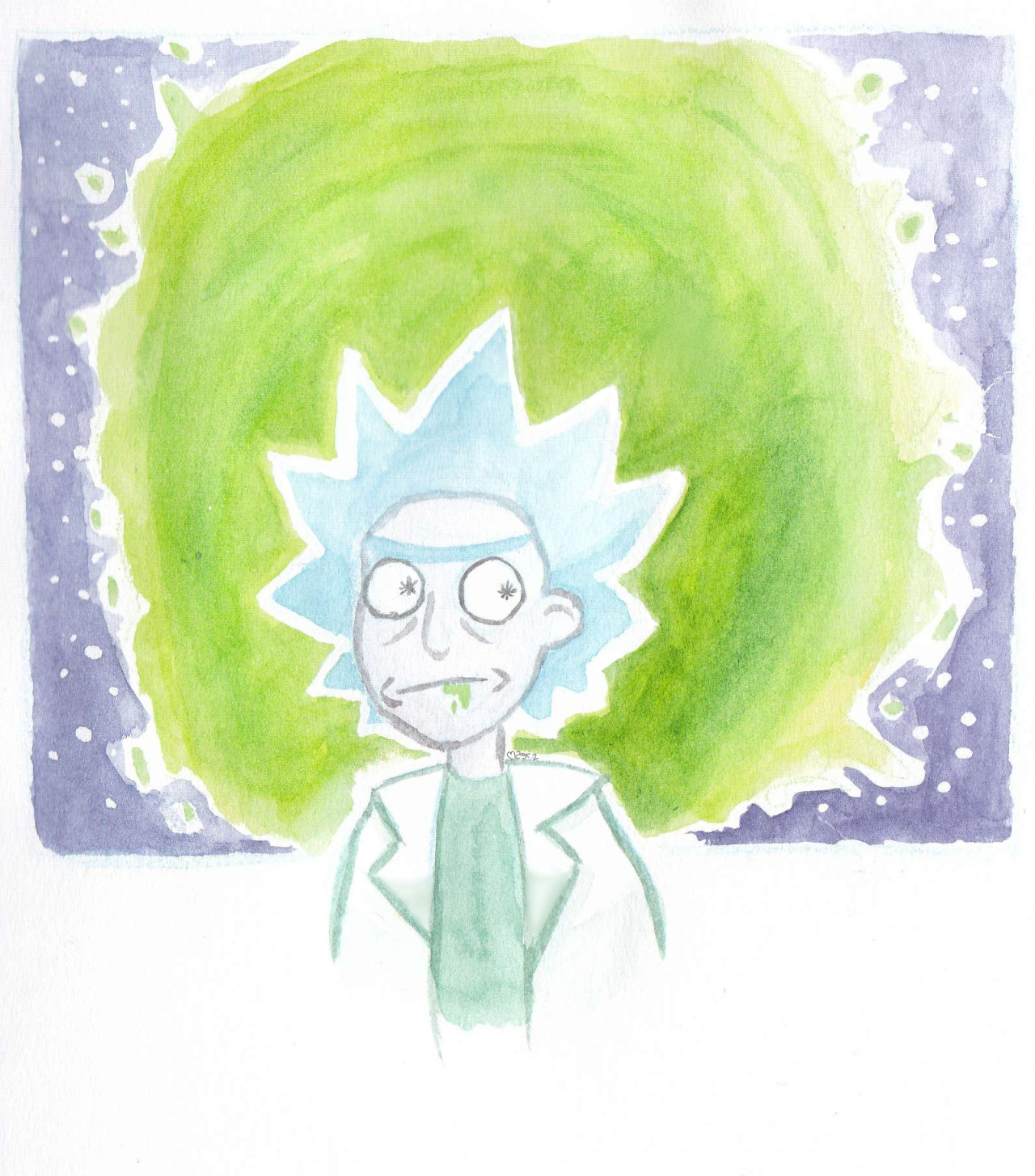 1280x1454 Two Dimensional Travelling Babes For The Price Of One! (Part 1 - Rick And Morty Watercolor