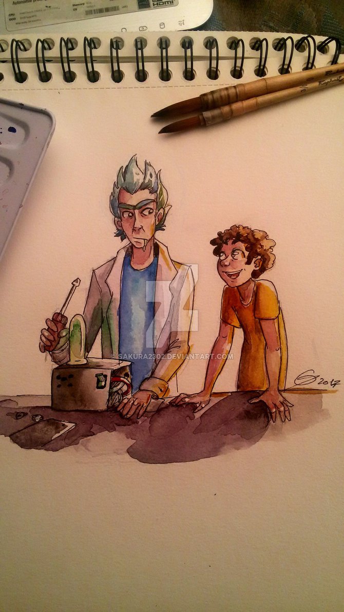 670x1191 Watercolor Rick And Morty 02 - Rick And Morty Watercolor