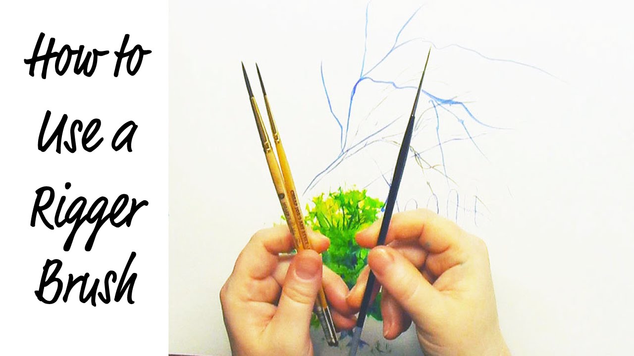 1280x720 Watercolor Painting, How To Use A Rigger Brush - Rigger Watercolor Brush